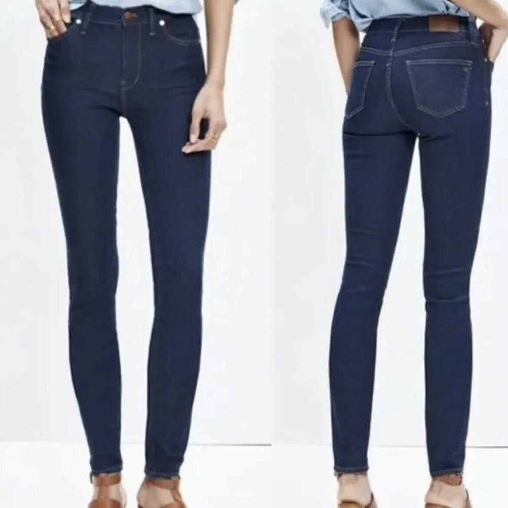 Madewell Womens Jeans High Riser Skinny In Davis Wash Blue B7131 Womens Size 26